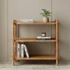Mẫu kệ gỗ để đồ đa năng 3 tầng phong cách Minimalist bằng gỗ thông tự nhiên cho phòng khách