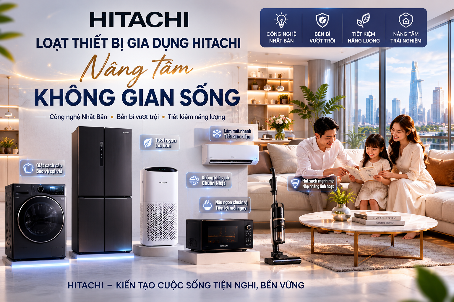 Các giải pháp thiết bị gia dụng cao cấp đến từ thương hiệu Hitachi