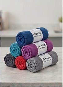 Set 5 khăn lau nhà bếp sợi Microfiber siêu thấm