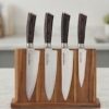 Trọn bộ dụng cụ bộ dao làm bếp nhật bản kingwood (5 món) đúc liền khối cán gỗ hoàng đàn kiên cố